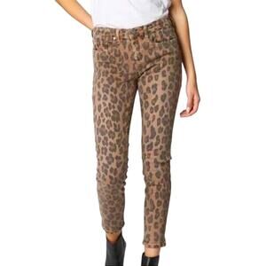 Blank NYC The Reade Crop Cheetah Leopard Jeans Skinny Mid Rise 27 Animal Print